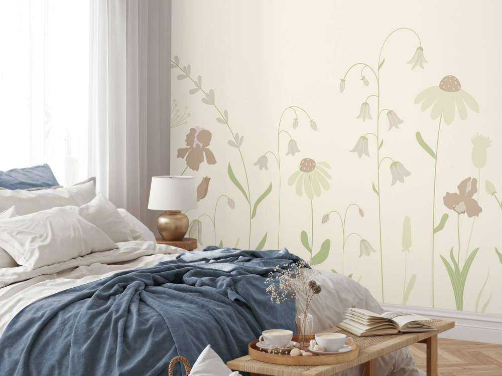 Blomsterfält hög sand med gammalrosa