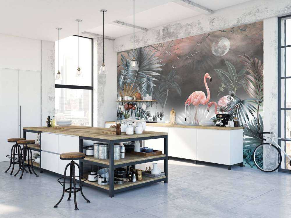 Flamingos på natten