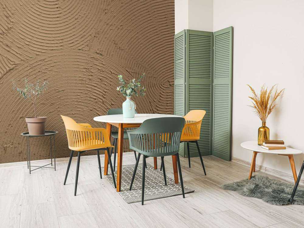 Zen-cirkler i gyldenbrun farve