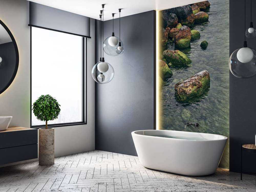 Klipper ved bjergsø