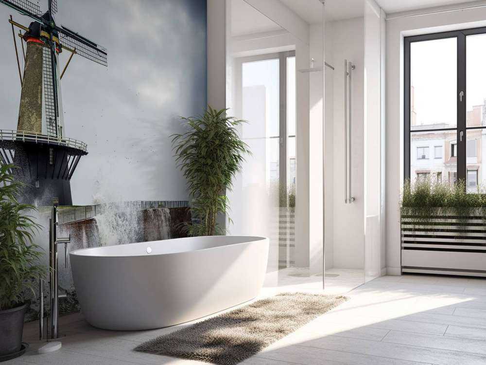 Mølle med stormbølger