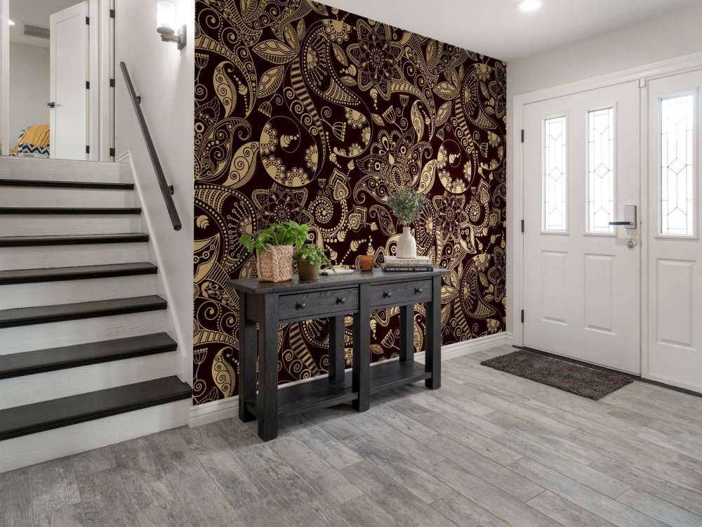 Gyldne blomstermønstre