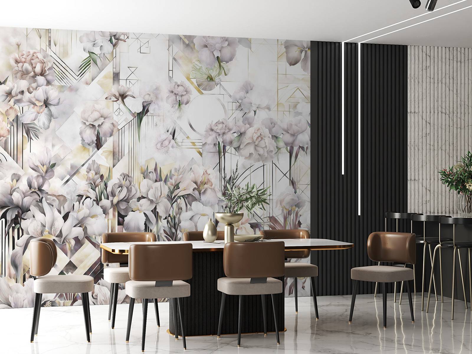 Kæmpe akvarel iris beige