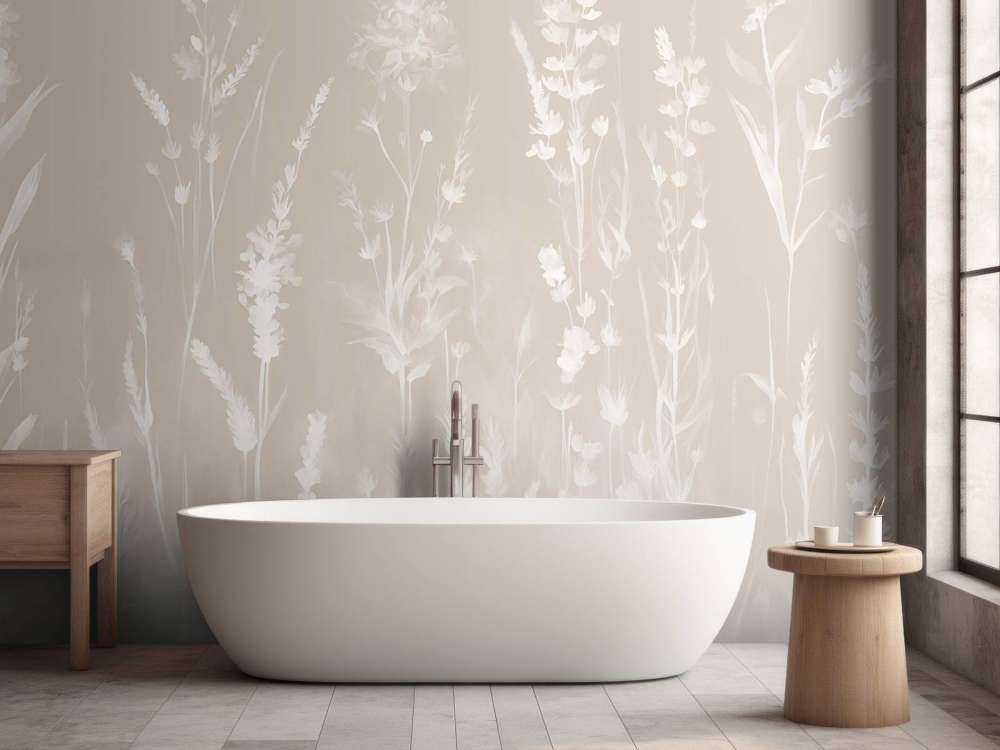 Lavendel Eng Sømløs Sand Beige