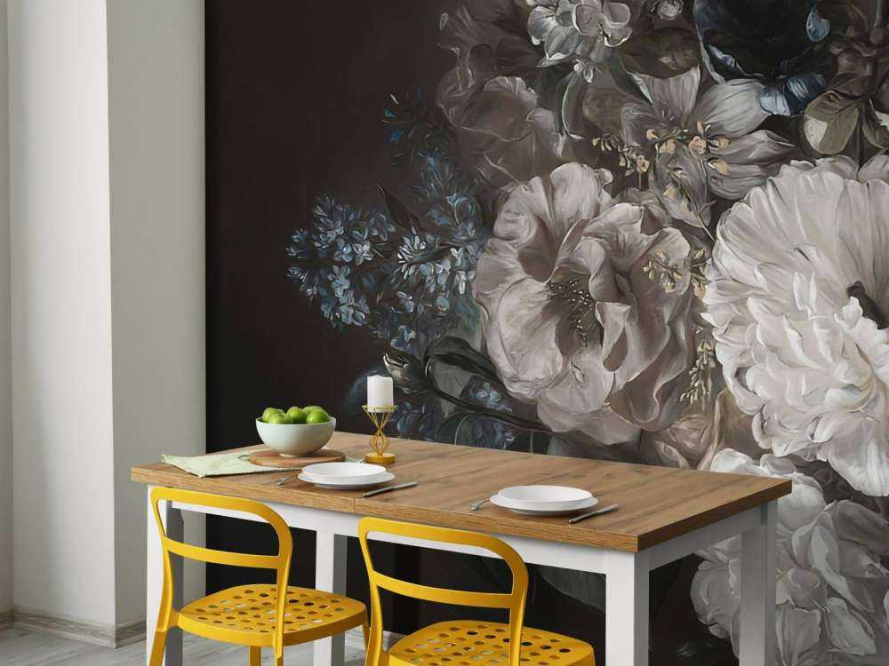 Bouquet med lilla hvid