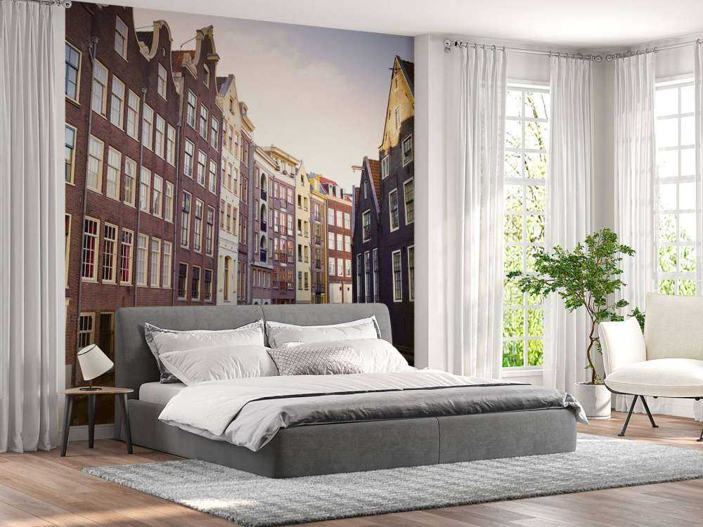 Amsterdam huser på kanalen