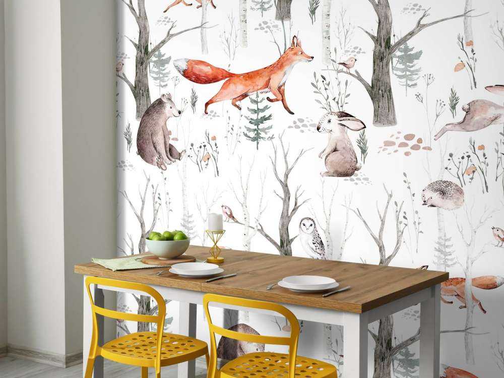 Skovens hvisken Akvarel