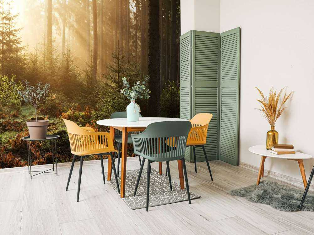 Solstråler gennem skoven