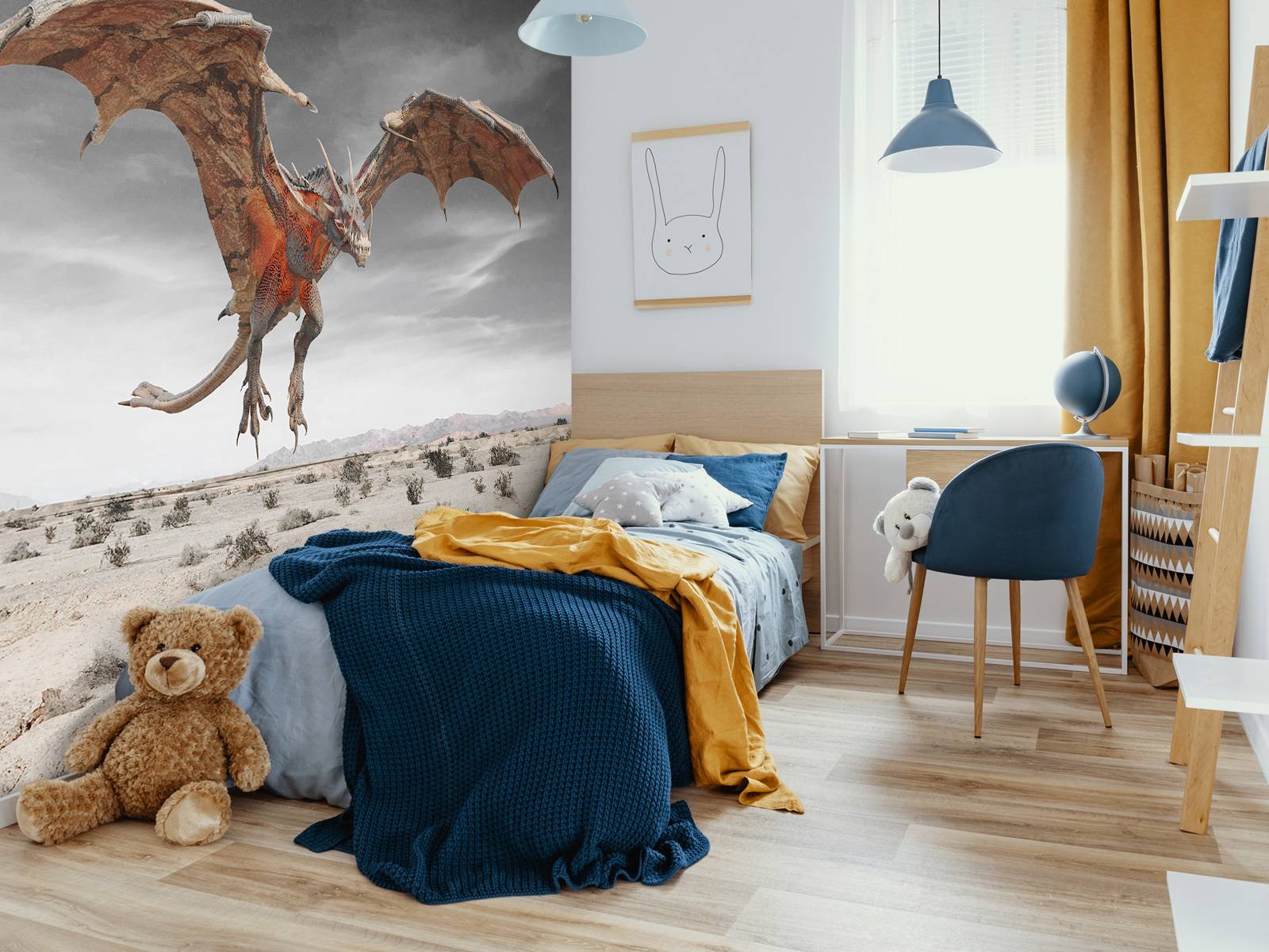 Flyvende drage - Fototapet, image size:1600x1200