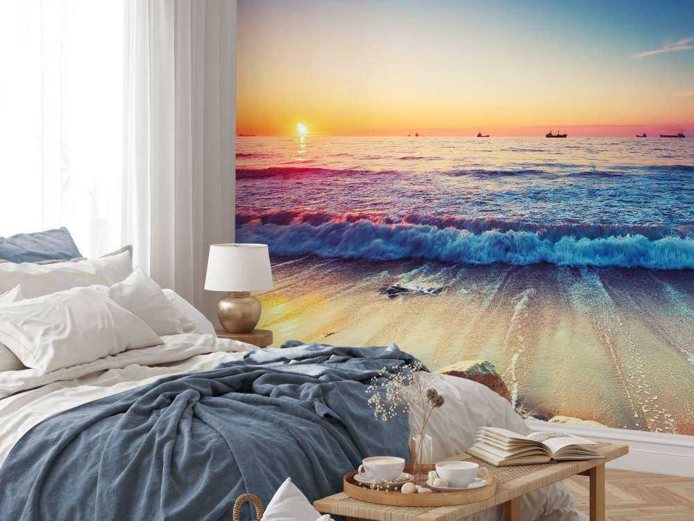 Solnedgang over havet