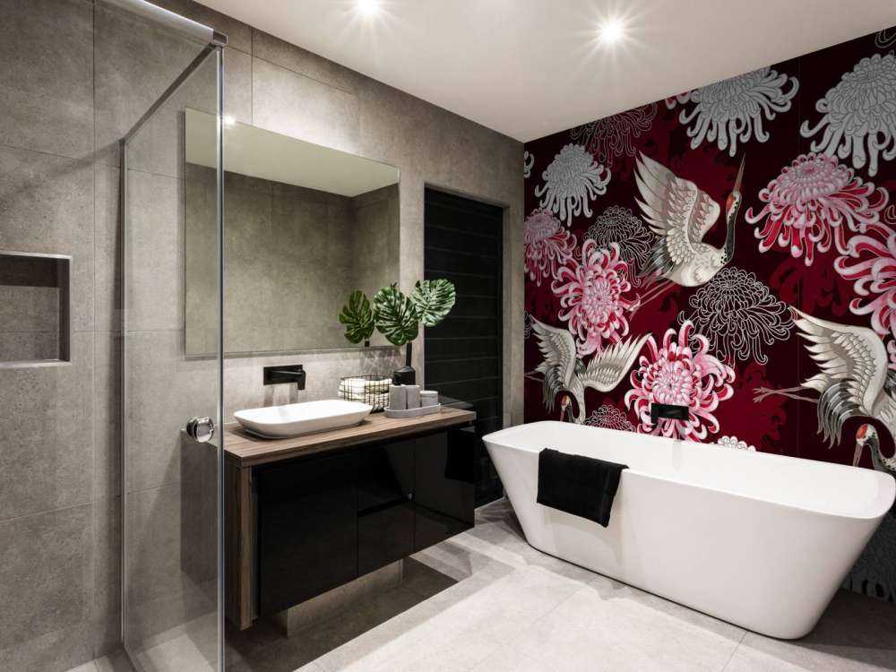 Kraanvogel patroon roze