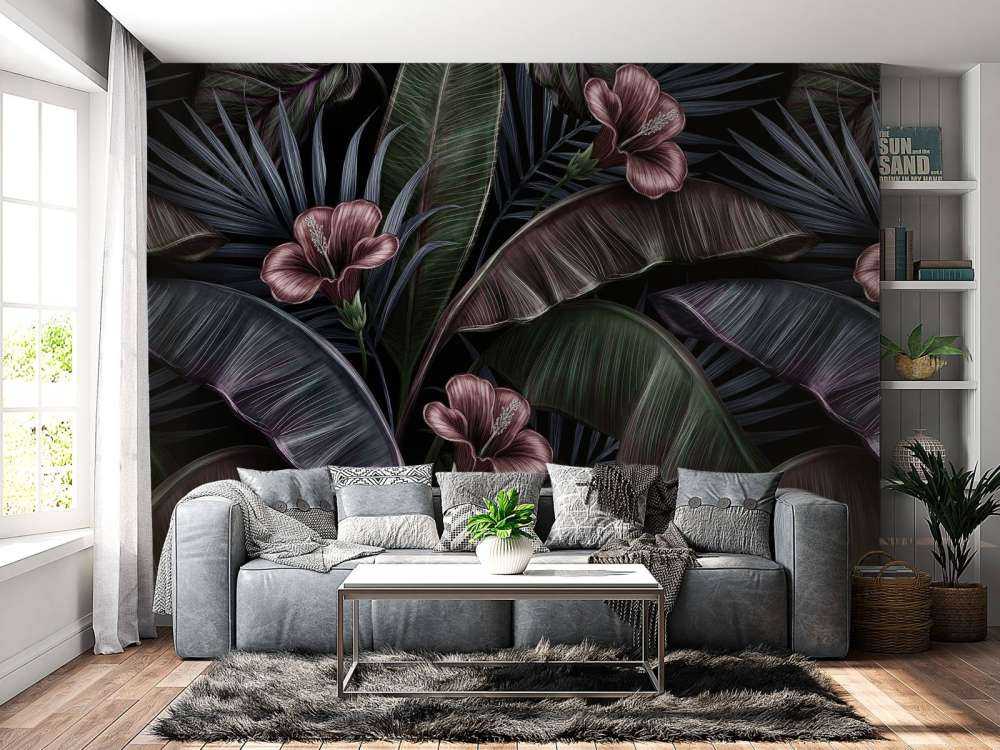 Tropisk hibiscus mønster