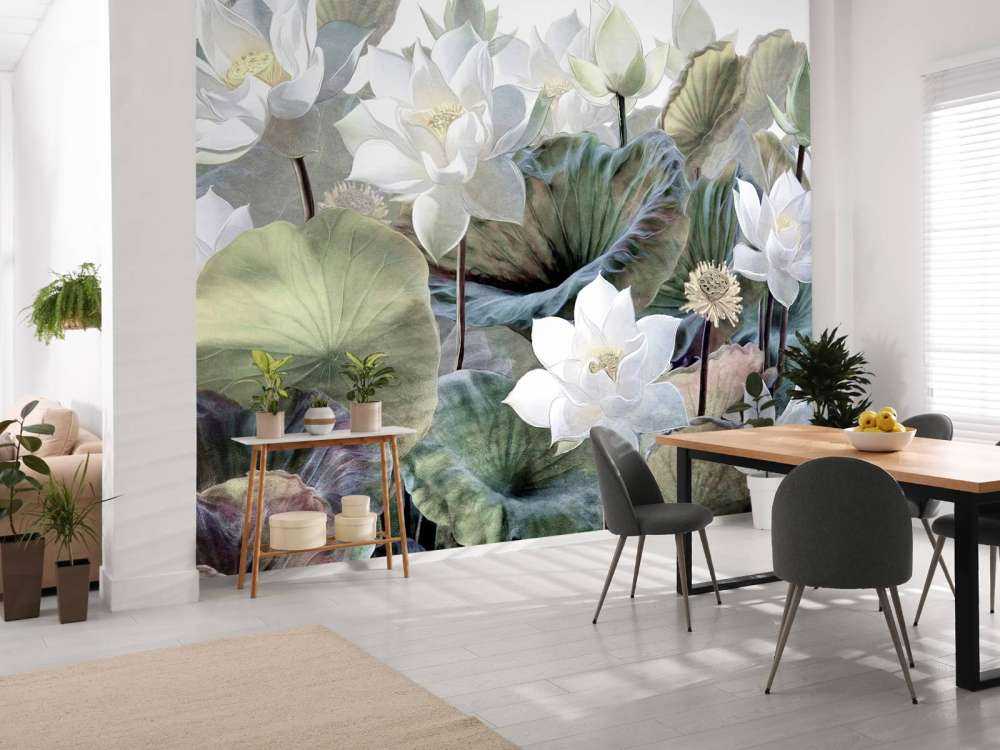 Maleriske lotusblomster