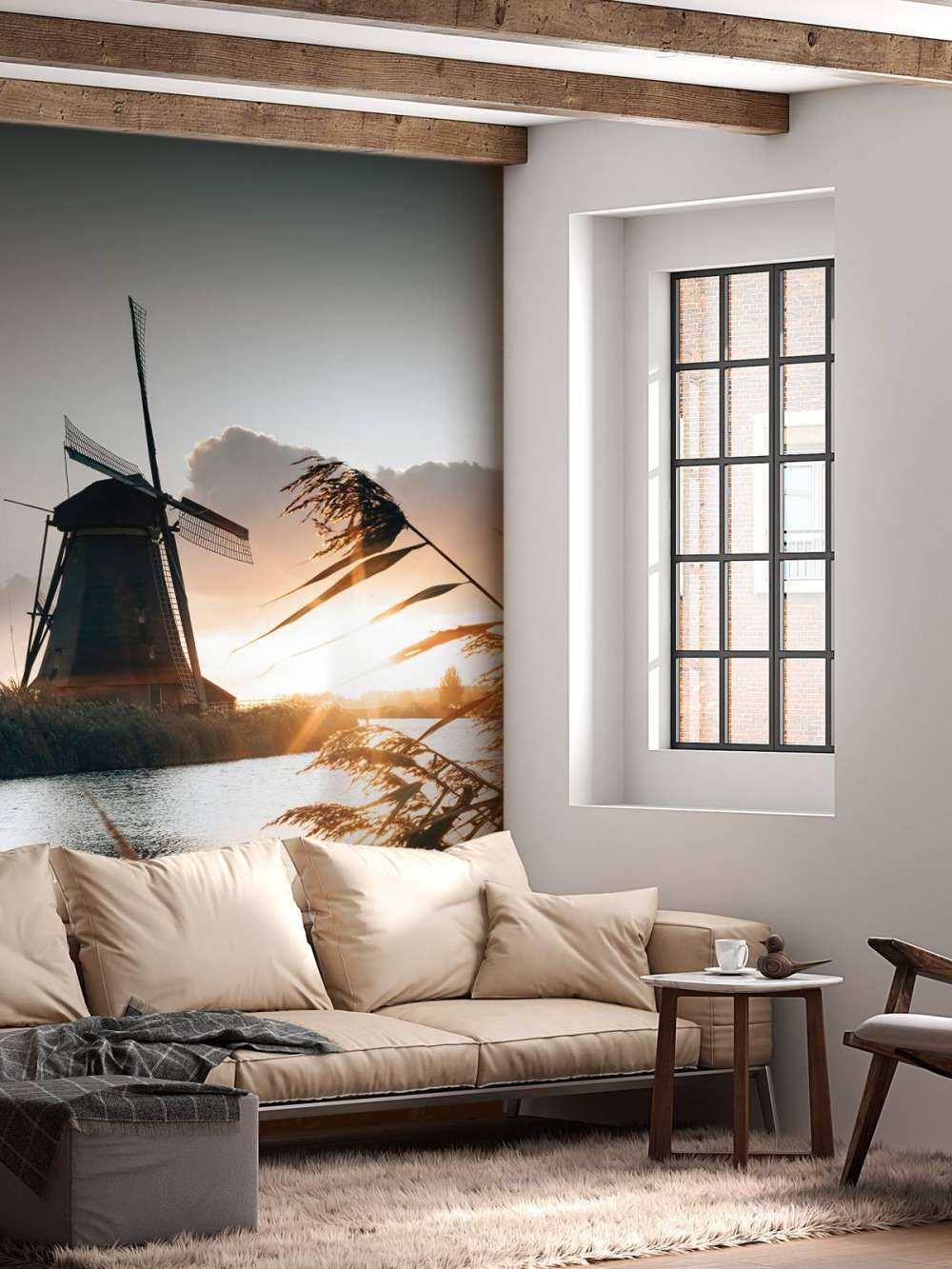 Vindmølle ved solopgang