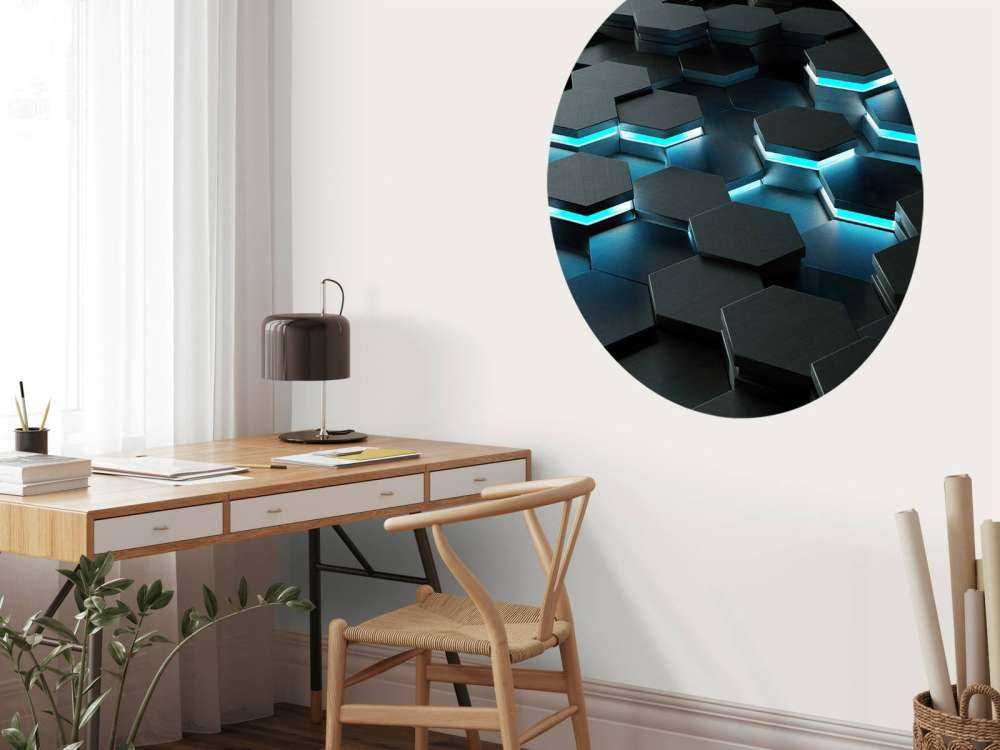 Glowing 3D Hexagons