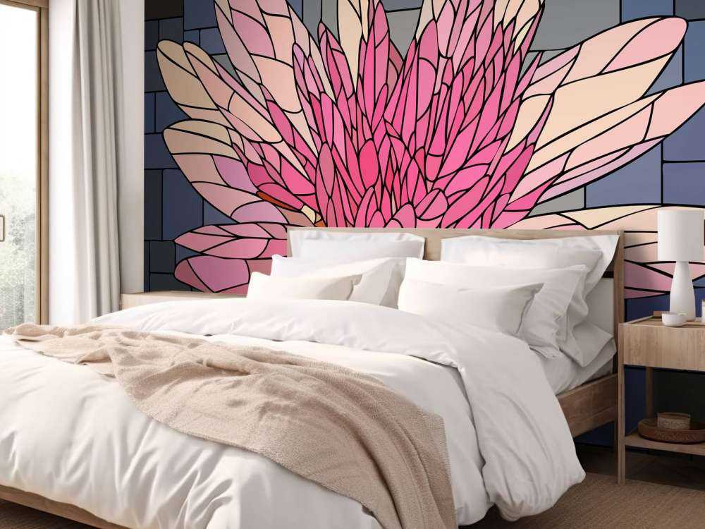 Rosa blomst i blomst