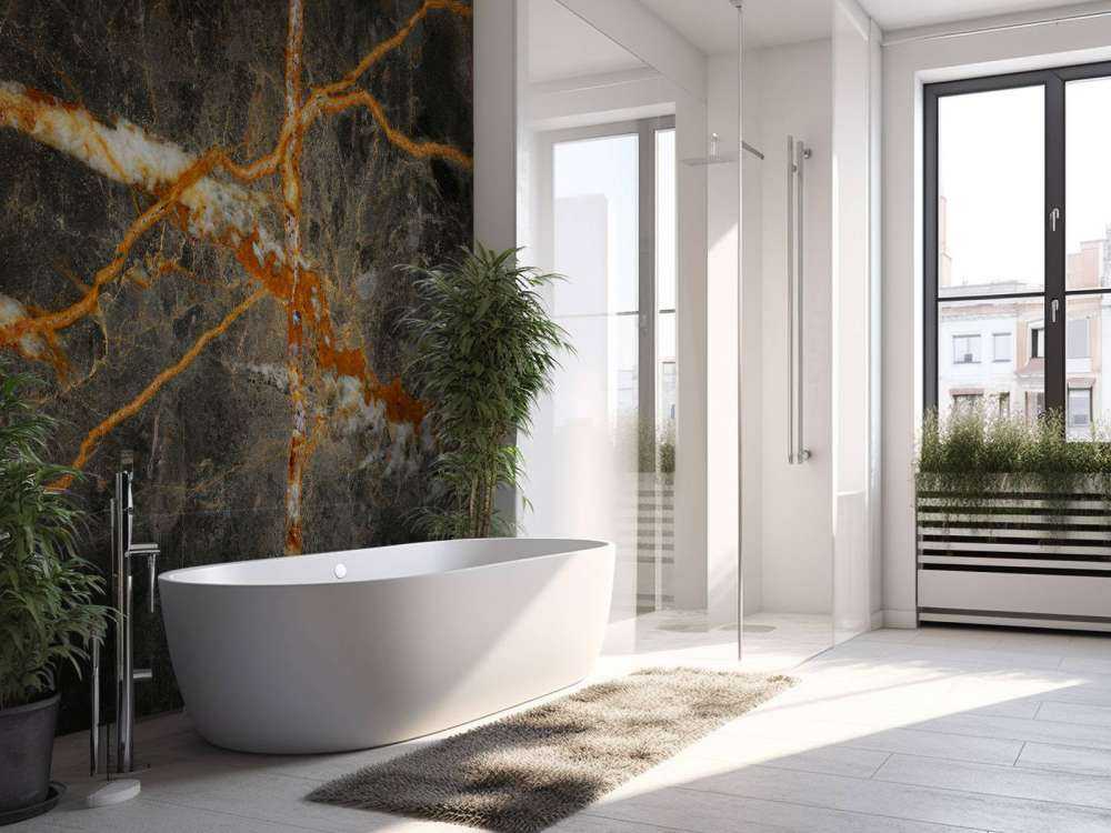 Marmor med kobberfarge