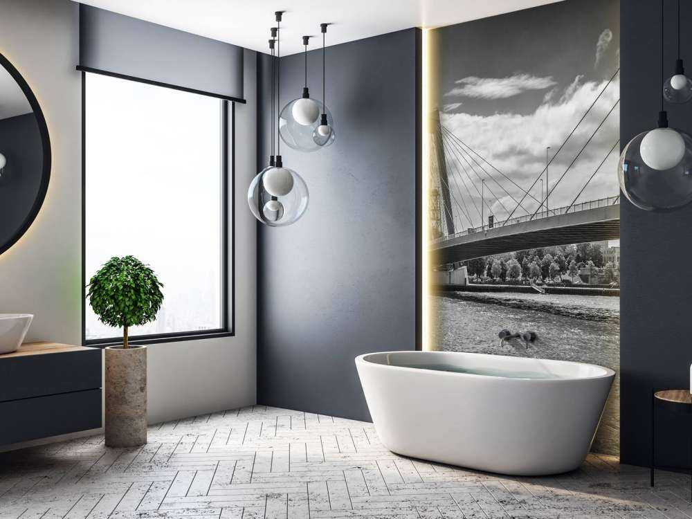 Passerer Prins Willem Alexander-broen i Rotterdam i svart-hvitt