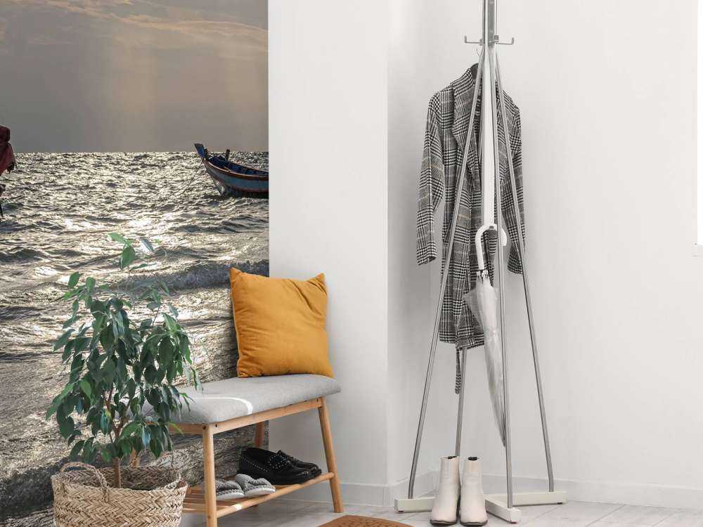 Natten faller på Kho Pipi Island (Thailand)