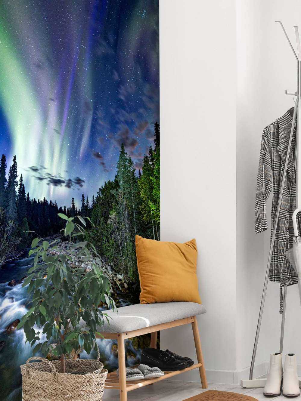 Brooklet under nordlyset