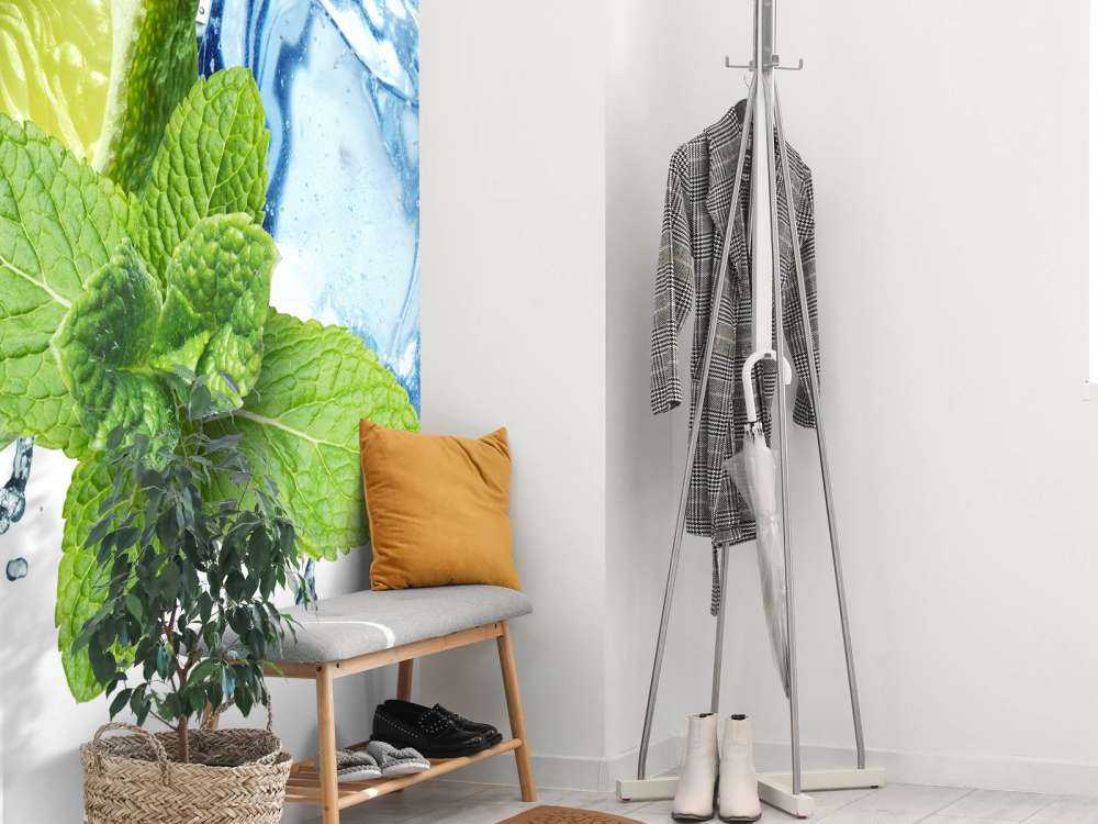 Sprøyt vann med mynte og kalk