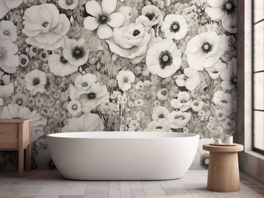 Poppy Tale Monokrom Mørkegrønn