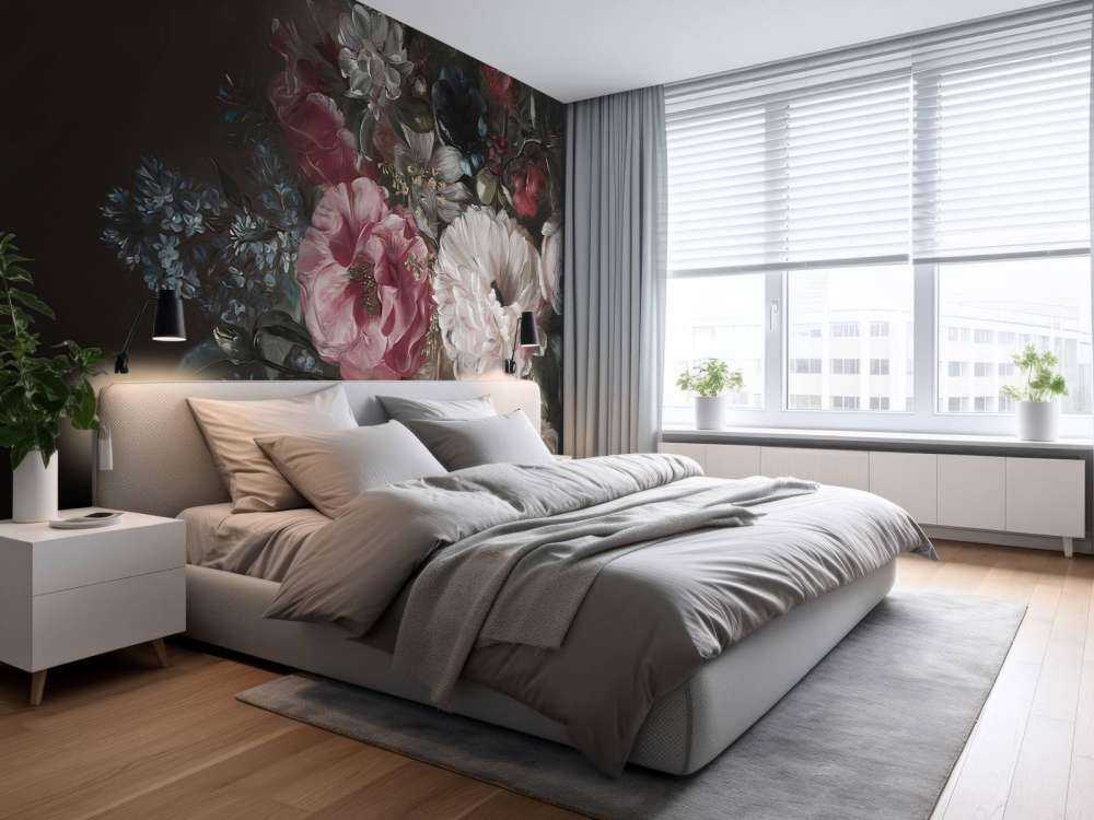 Bukett med lilla rosa