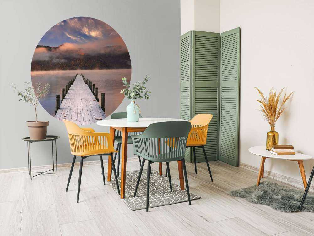 Stillas ved soloppgang