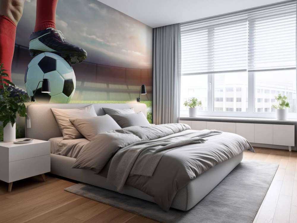 Stadion med fotballspiller