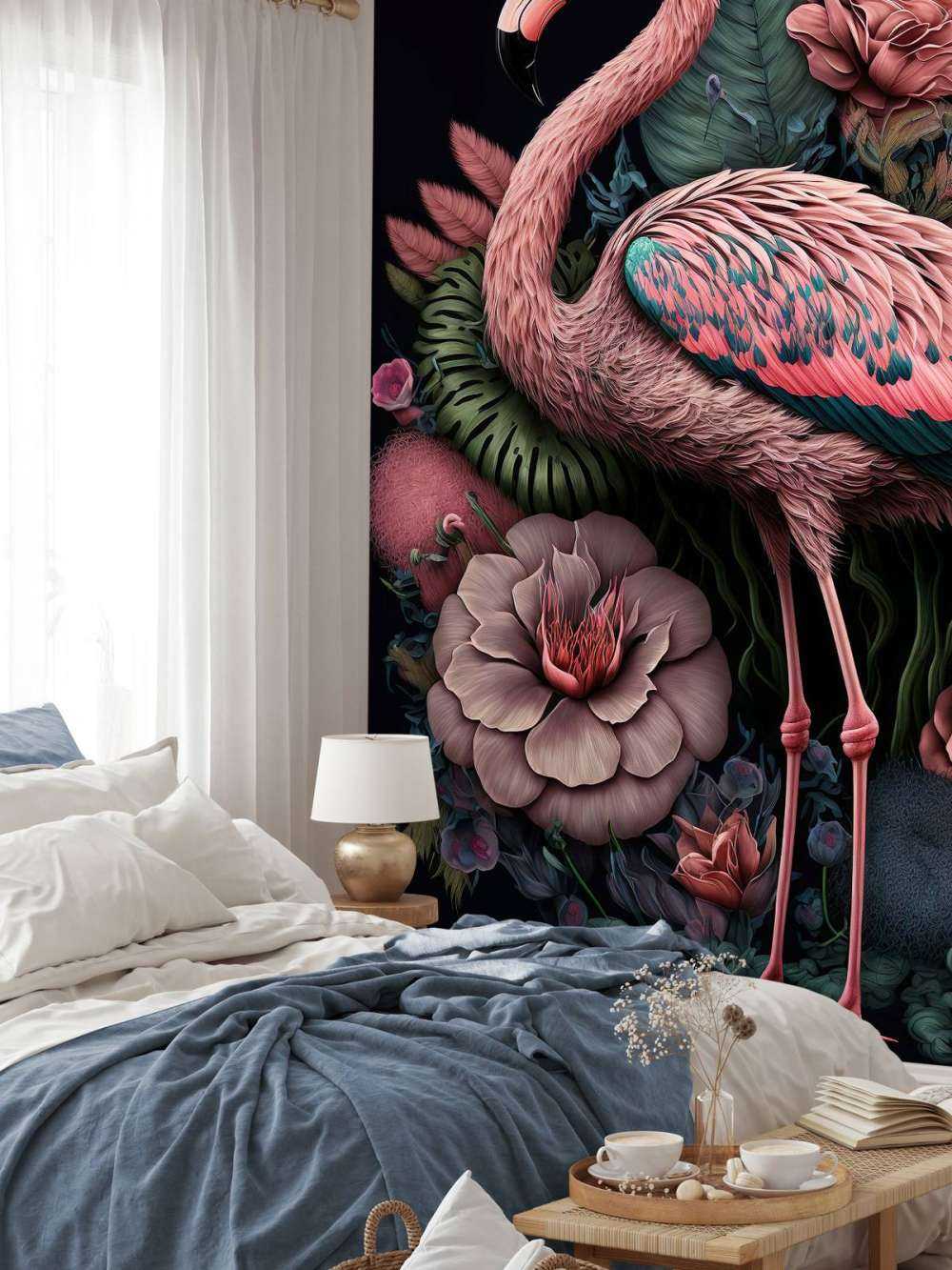 Flamingo Blomsterprakt Natt