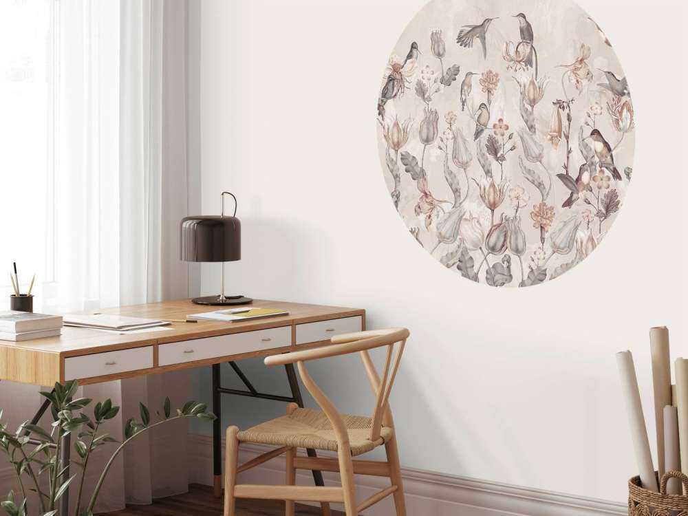 Vår Kolibri Symfoni - Vintage Sepia Blomstring