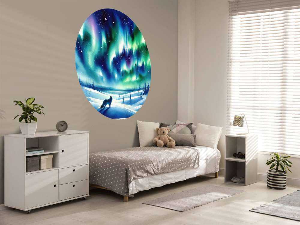 Fjellrev og Nordlys