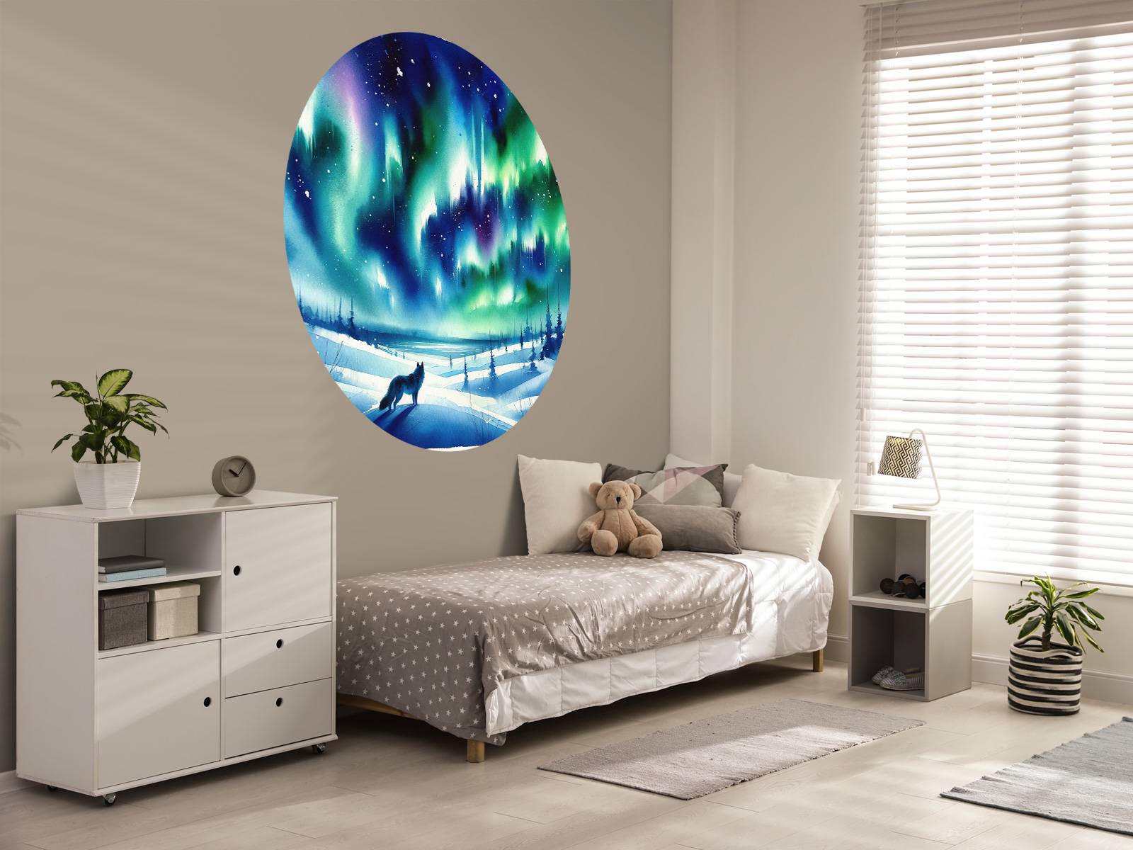 Fjellrev og Nordlys