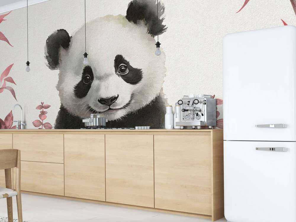 Pandaunge i jungelen rosa