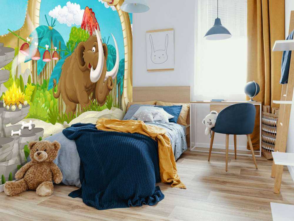 Dinosaur og en mammut