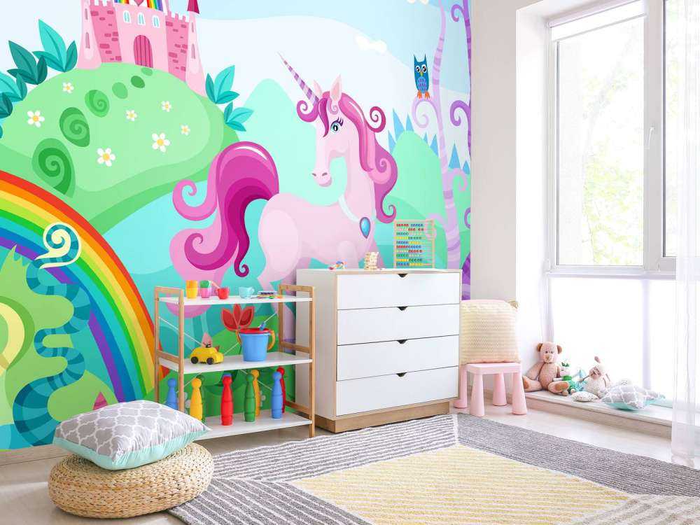 Unicorn på et slott