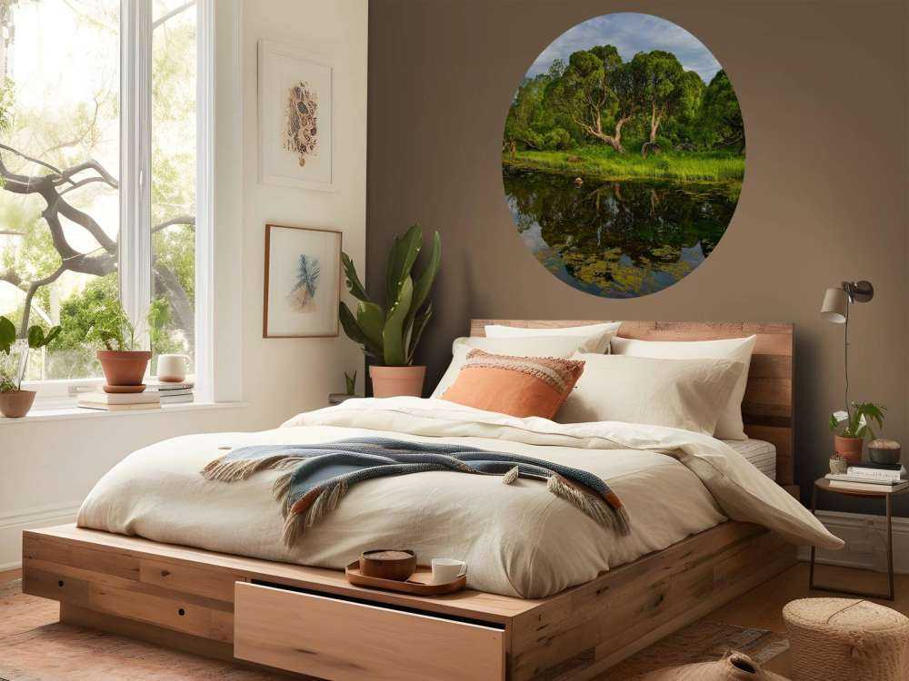 Trær ved en innsjø