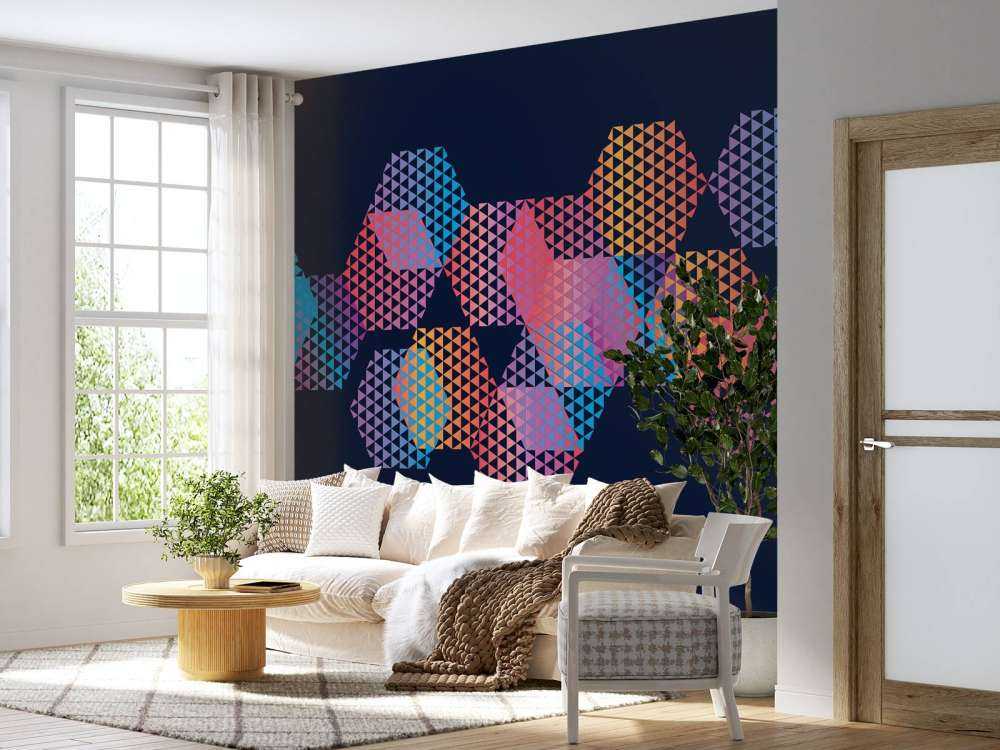 Färgglada hexagoner