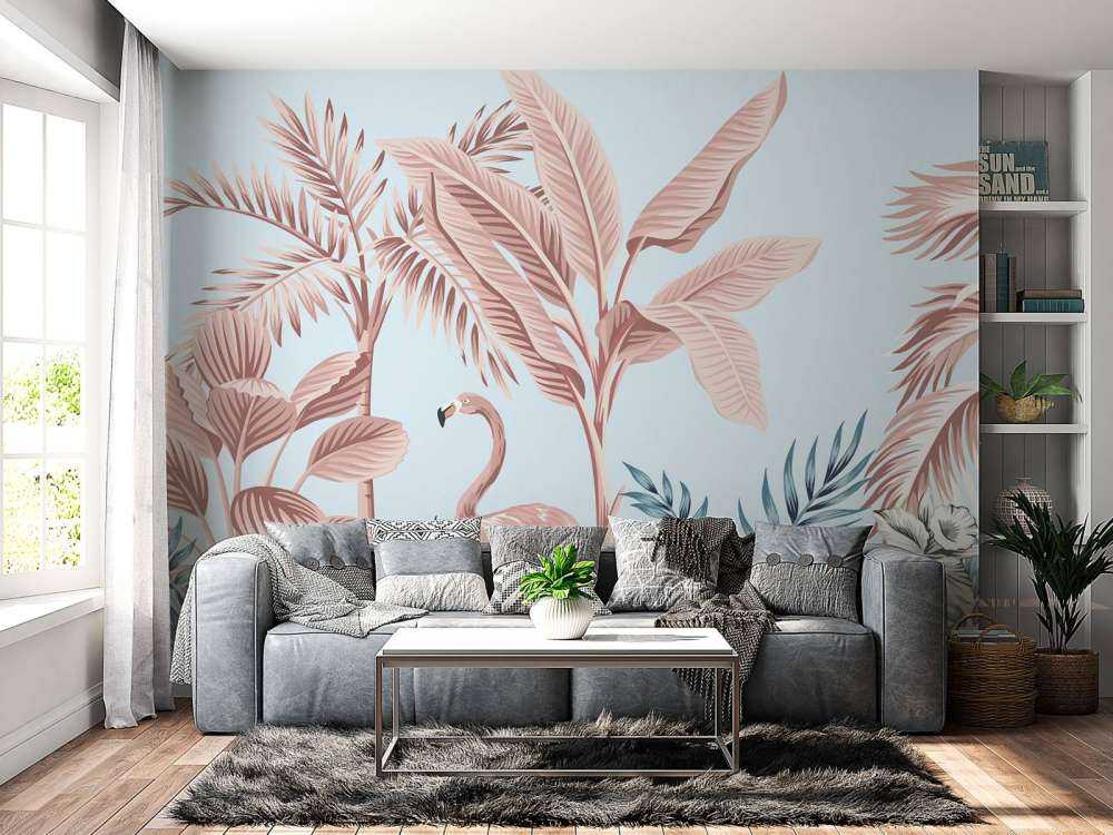 Rosa tropisk djungel