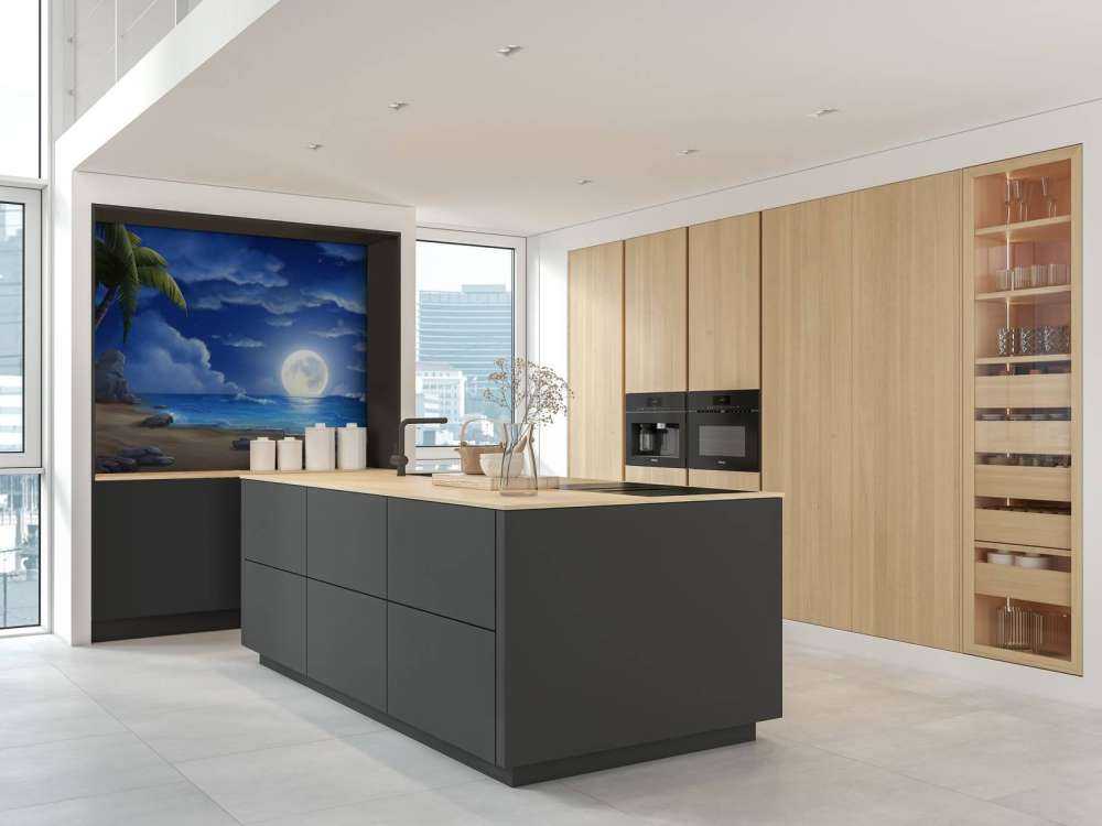 Vacker strand på natten