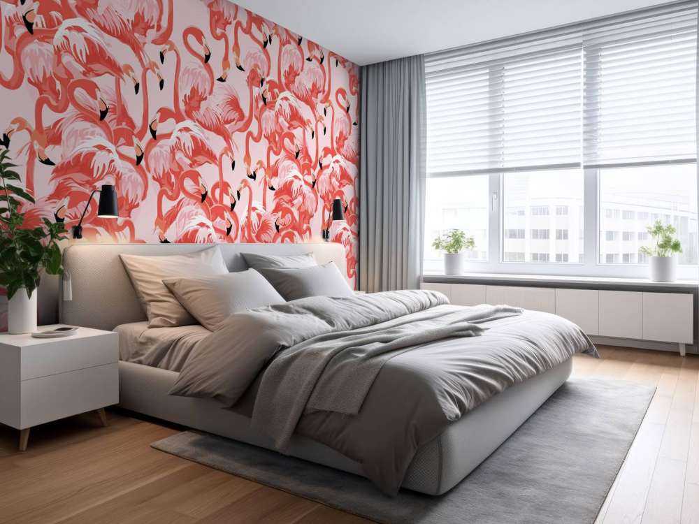 Exotiska flamingos