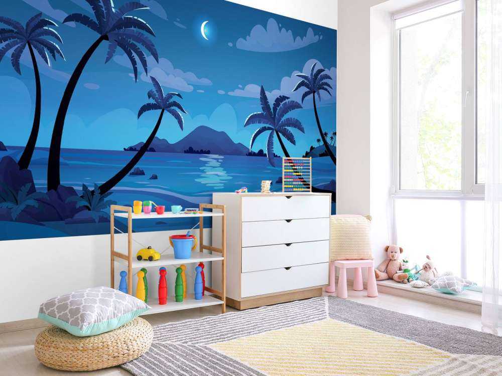 Vacker utsikt på natten