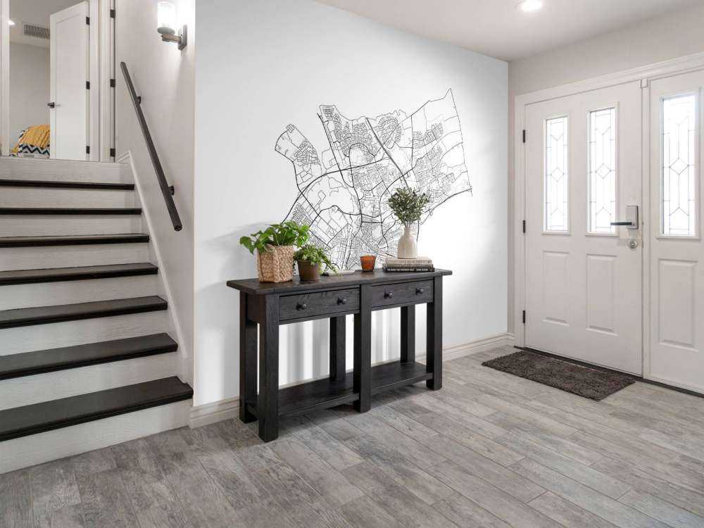 Karta över Den Bosch, vit