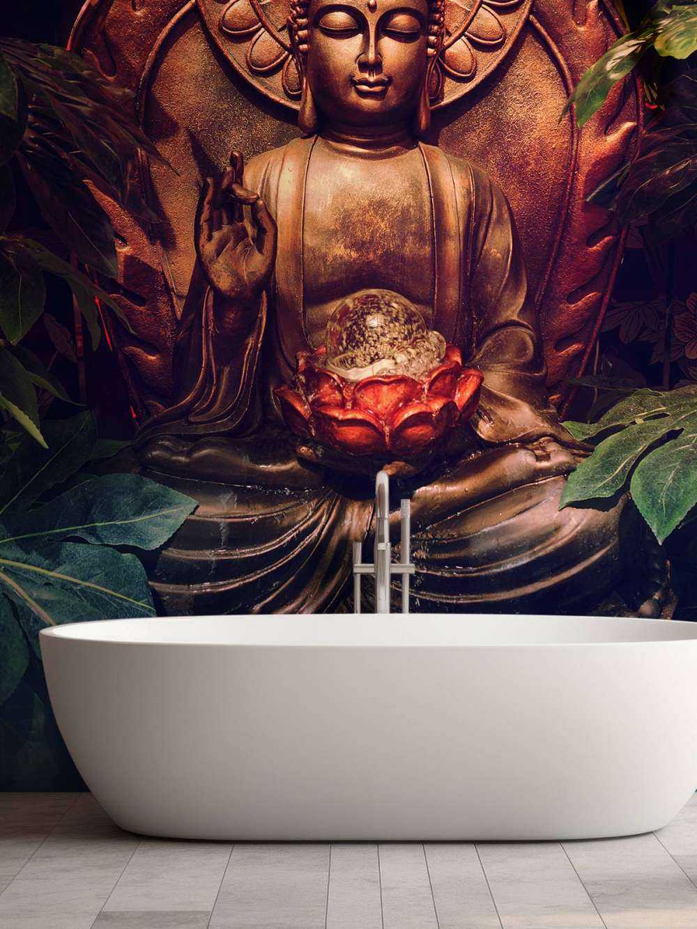 Buddha med löv