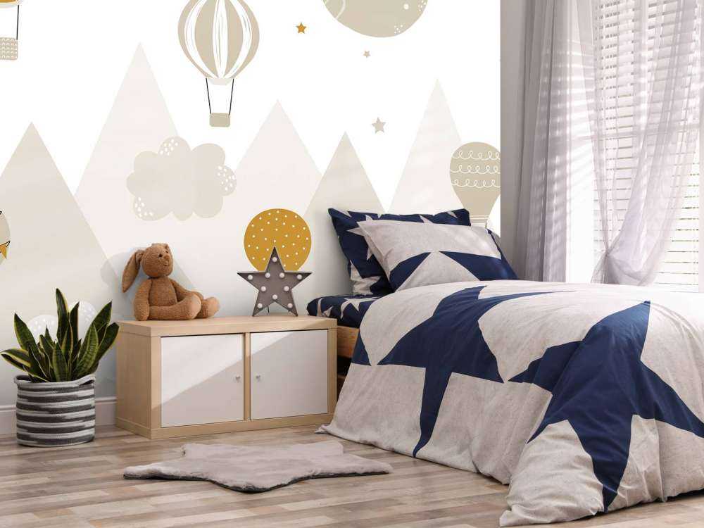 Varmluftsballonger genom bergen