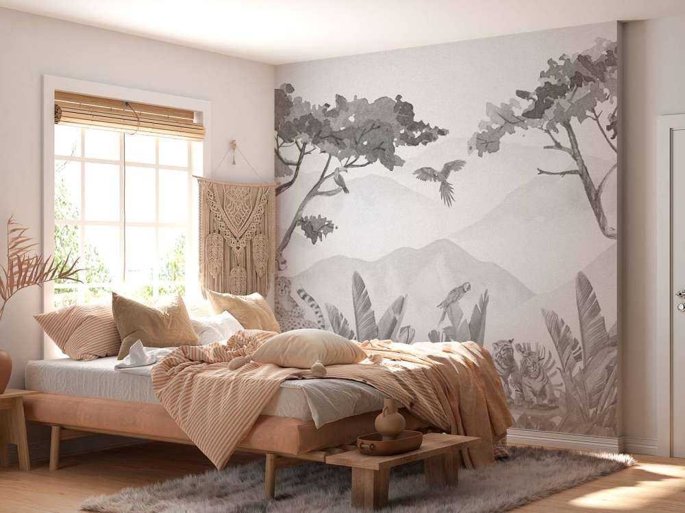 Rovdjur i djungeln grå