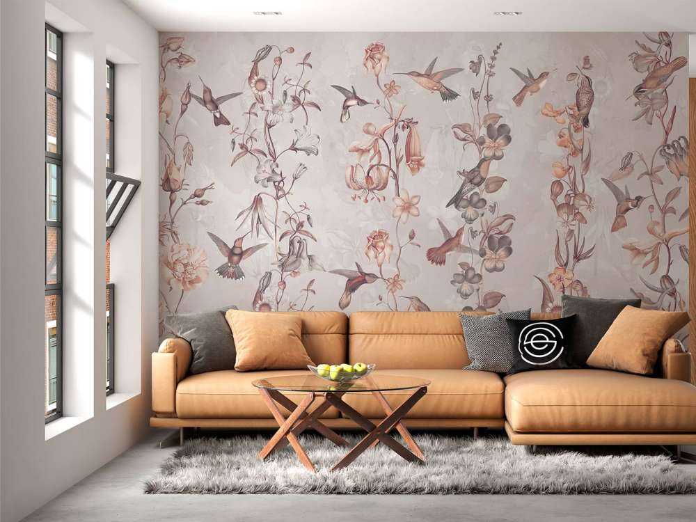 Weadow och Trädgårdsblommor Gammal Rosa