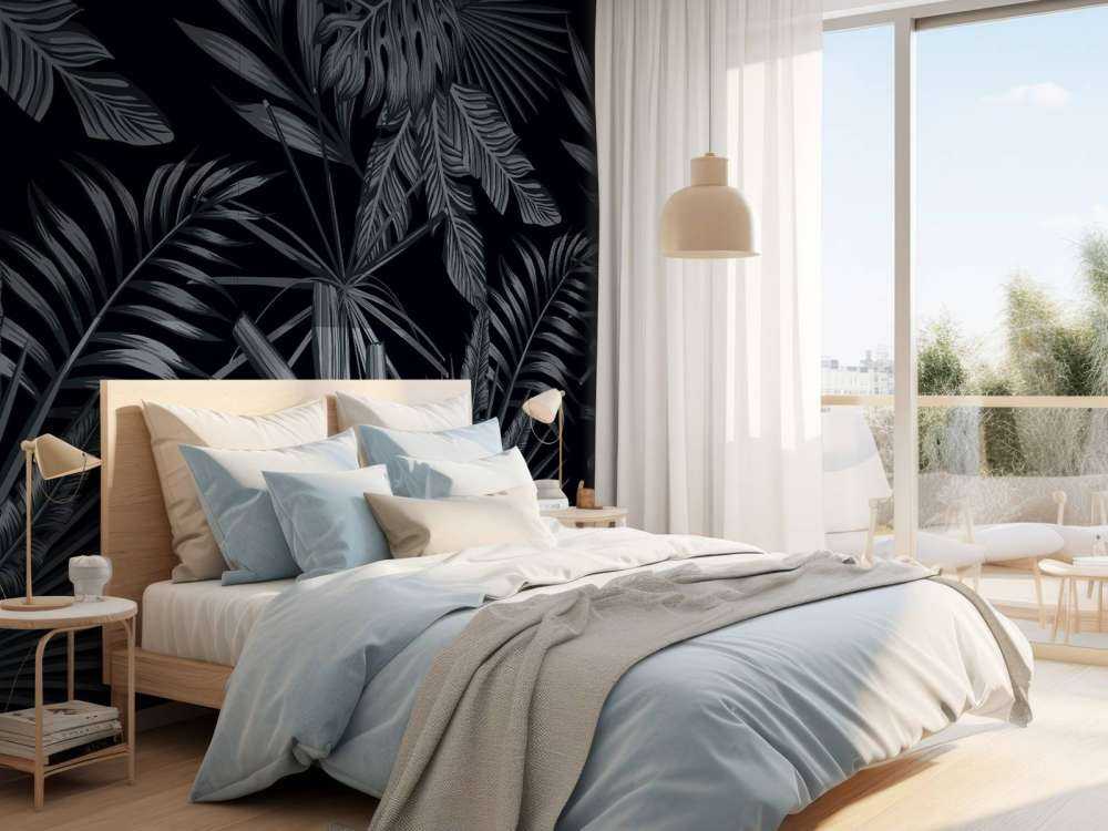 Tropiska svarta blad