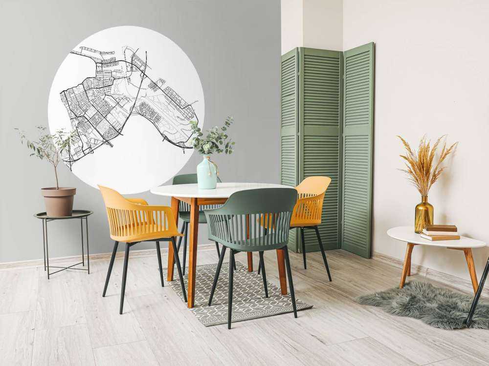 Karta Amsterdam öst, vit