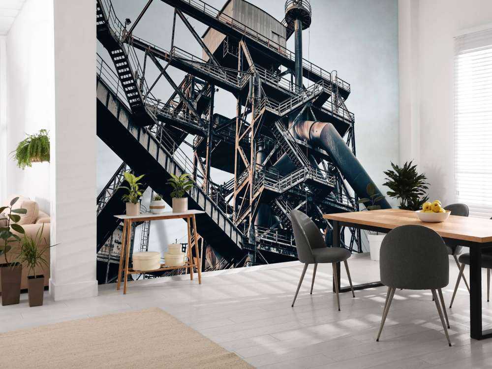 Övergiven stålfabrik
